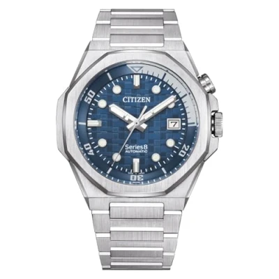 Abbildung von CITIZEN Herren Uhren Analog Automatik One Size Blau, Silber 32028118