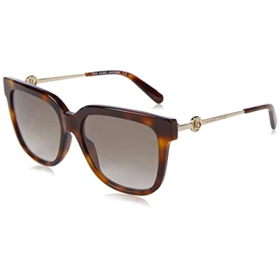 Abbildung von MARC Jacobs Damen 580/S 05L/HA Gläser SONNENBRILLEN Acetat Havanna Braun Quadratisch Normal Schattiert