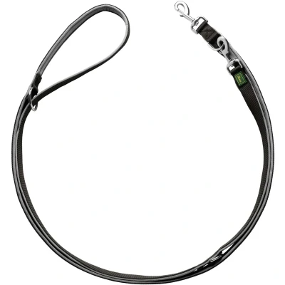 Abbildung von Hunter Trainingsleine Neopren Nylon Schwarz&amp;Grau Hundeleine 200x1....