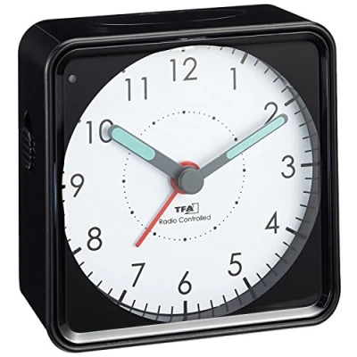 Abbildung von TFA Dostmann 60.1510 Picco analoger Funk Wecker (schwarz mit Batterie)