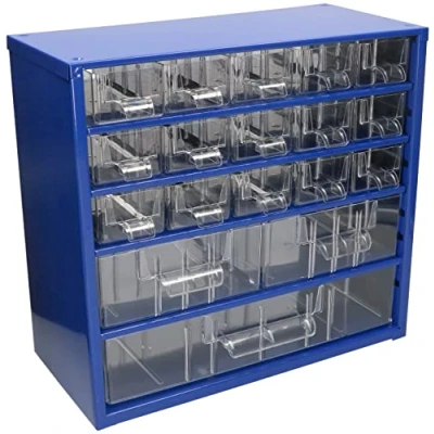 Abbildung von KOTARBAU® Werkstatt Aufbewahrungsbox mit Schubfächern 306x282x155 Sortierkasten 15K2M1G Kleinteilemagazin Metall