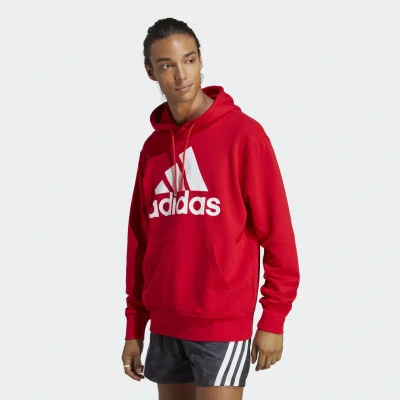 Abbildung von adidas Sportswear Essentials Kapuzenpullover, Herren, Größe: Large, Better scarlet/white
