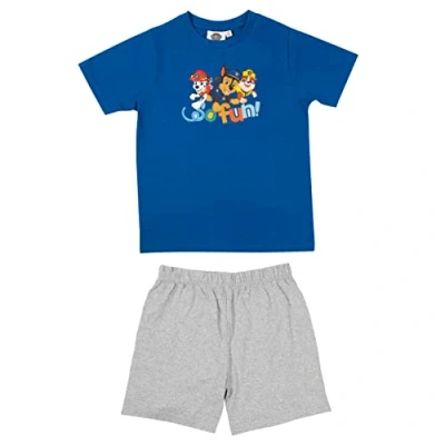 Abbildung von Paw Patrol SO FUN SET Nachtwäsche Shirt für Kinder, Größe: 110/116, Blau grau