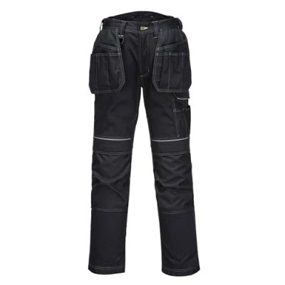 Abbildung von Portwest PW3 Arbeitshose mit Holstertaschen, Größe: 30, Farbe: Schwarz, T602BKR30
