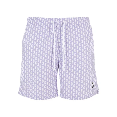 Abbildung von Urban Classics Pattern Badeshorts, Herren, Größe: Medium, Dustylilacseahorse