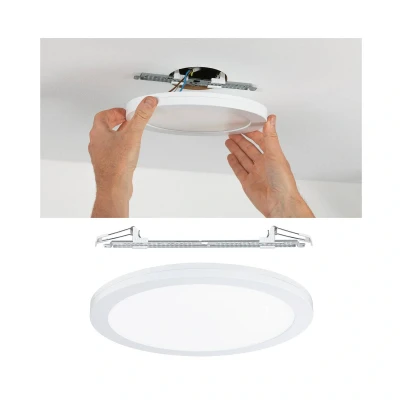 Abbildung von Paulmann 95390 LED Panel Einbaupanel 2in1 Cover it 330mm rund incl. 1x22 W Tageslichtweiß Weiß matt Einbauleuchte Kunststoff Lichtpanel 4000 K