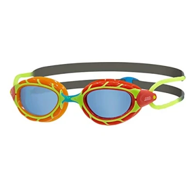 Abbildung von Zoggs Unisex Youth Predator Junior Schwimmbrille, Orange &amp; Red/Grey Green/Tint, 6 14 Jahre