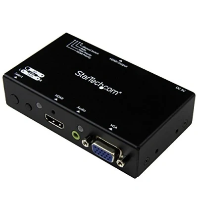 Abbildung von StarTech.com 2 Port VGA + HMDI auf HDMI Konverter Switch / Verteiler mit Vorrangsschaltung Multiformat HDMI/VGA Auto Umschalter 1080p