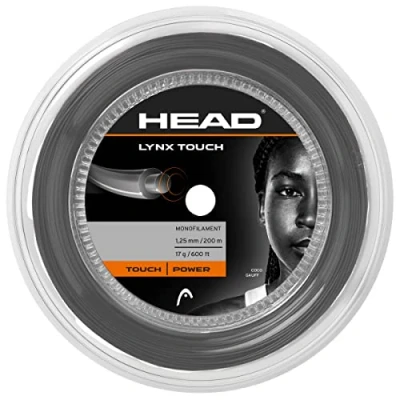 Abbildung von HEAD Unisex Erwachsene Lynx Touch Reel Tennis Saite, transparent schwarz, 17 EU