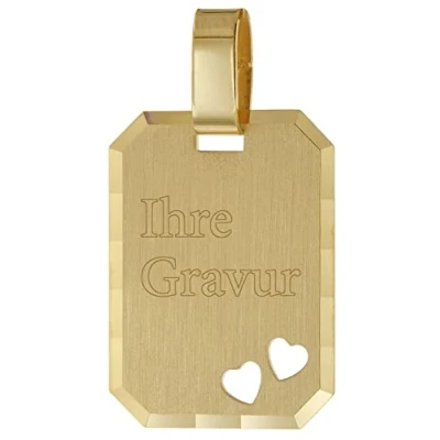 Abbildung von trendor 51950 Gravurplatte Gold 333 (8 Kt) Anhänger zum Gravieren