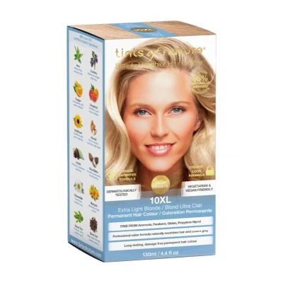 Abbildung von Tints of Nature 10XL Extra Light Blonde Permanent Hair Dye, Hellblond Permanente Haarfarbe, pflegt das Haar und deckt Grau ab, ammoniakfrei, 130 ml