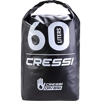 Abbildung von Cressi Dry Bag Wasserdichte Taschen mit langem verstellbaren Schulterriemen Für Tauchen, Bootfahren, Kajak, Angeln, Rafting, Schwimmen, Camping und Snowboarden