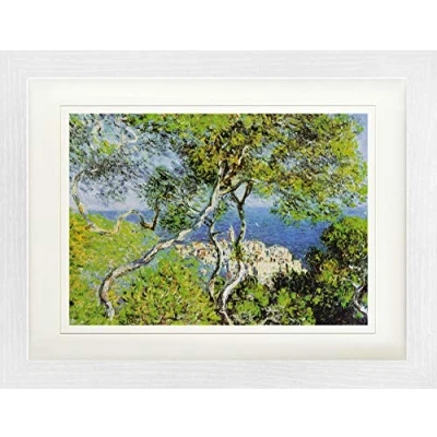 Abbildung von 1art1 Claude Monet Poster Bordighera, 1884 Gerahmtes Bild Mit Edlem Passepartout Wand Bilder Im Bilderrahmen 40x30 cm