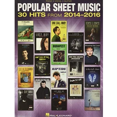 Abbildung von Popular Sheet Music 2014 2016 For Piano, Voice &amp; Guitar : Noten, Songbook für Klavier, Gesang, Gitarre: 30 Hits from 2016: Piano Vocal