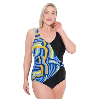 Abbildung von Ulla Popken Badeanzug, Damen, Größe: 48, Navy blue