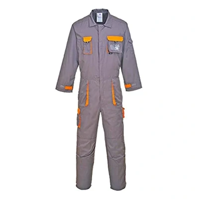 Abbildung von Portwest Texo Kontrast Overall, Größe: L, Farbe: Grau, TX15GRRL