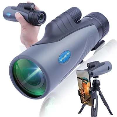 Abbildung von Monokulares Teleskop, 10 30X50 Zoom HD Monokular mit IPX7 Nebel Wasserdicht Stoßfest, FMC BAK4 Prisma Teleskop Hohe Leistung Handschlaufe Telefonadapter für Vogelbeobachtung Jagd Camping