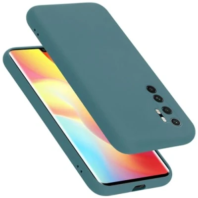 Abbildung von Cadorabo Hülle kompatibel mit Xiaomi Mi Note 10 LITE Silikon Handyhülle für Case aus flüssigem stoßfeste dünne TPU Schutzhülle Liquid GRÜN