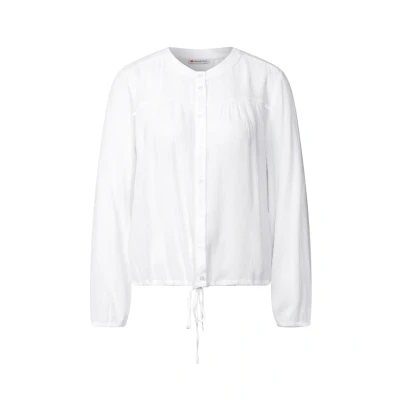 Abbildung von Street One Crinklemit Raffung Bluse, Damen, Größe: 36, Weiß
