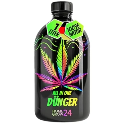 Abbildung von Homegrow24 Cannabis Dünger Indoor &amp; Outdoor für Cannabispflanzen Wachstumsphase und Blütephase BIOlogischer organischer Grow Bloom Hanfdünger I Starter Set (1000 ml)