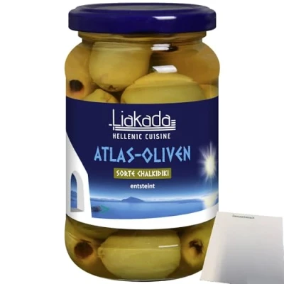 Abbildung von usy Bundle für Liakada Atlas Oliven Sorte Chalkidiki Entsteint (170g Glas) + Block