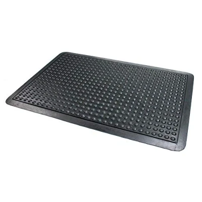 Abbildung von Doortex Anti Ermüdungsmatte Arbeitsplatzmatte &quot;anti fatiguemat&quot; 90 x 150 cm aus 100 % Gummi schwarz rechteckig mit Noppenstruktur