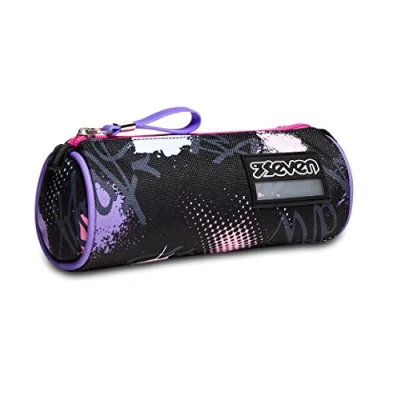 Abbildung von Seven Federmäppchen J112, Mäppchen, Federtasche für Schreibwaren, Mädchen&amp;Jungen, Schule und Gymnasium, Teenager, schwarz, PINKYPOIS GIRL