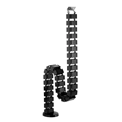 Abbildung von InLine® Kabelkanal flexibel für höhenverstellbare Tische, 4 Kammern, 68x36mm max. 1,28m, schwarz