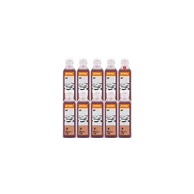 Abbildung von Stihl Motoröl, 07813198401, für Zweitakt Motoren von Rasenmähern / Rasentrimmern, 10 Packungen