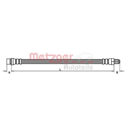Abbildung von METZGER 4110109 Bremsschläuche 435 RENAULT: Kangoo I, I Rapid