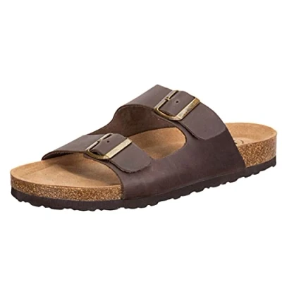 Abbildung von LICO Pantolette flach, Herren, Größe: 44, Braun Schuhe