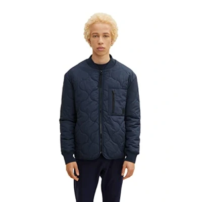 Abbildung von TOM Tailor Denim Quilted Liner Jacket Bomberjacke, Herren, Größe: Large, Sky captain blue