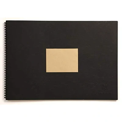 Abbildung von Clairefontaine 8373C Skizzenblock mit Doppelspirale und Kraftpapier, Din A3, 29.7 x 42 cm, 60 Blatt, 90 g Packung, braun
