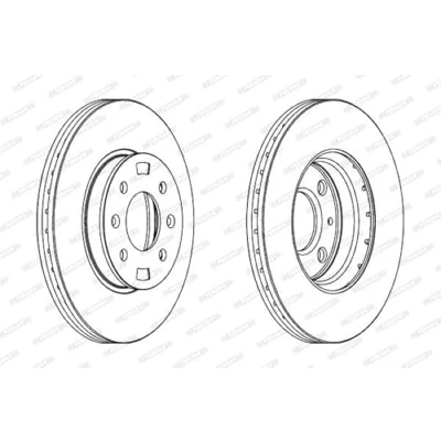 Abbildung von FERODO PREMIER Coat+ disc DDF1603C Bremsscheibe 256 22 4 Belüftet beschichtet ohne Schrauben HYUNDAI: i20 II Schrägheck, I Schrägheck