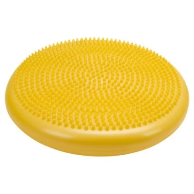 Abbildung von CanDo Balancekissen mit Noppenseite, Sitzkissen, aufpumpbar, Balance Disc, 35 cm Durchmesser, gelb
