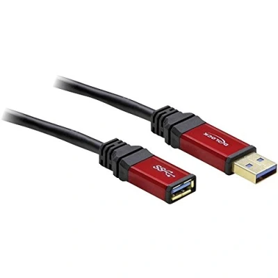 Abbildung von Delock Verlängerungskabel USB 3.0 Typ A Stecker &gt; Buchse 1 m Premium, 82752