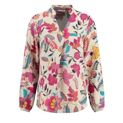 Abbildung von Key Largo Bloom Vneck Bluse, Damen, Größe: Medium, Fuchsia pink