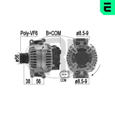 Abbildung von ERA 210850A Lichtmaschine 14V 140A AUDI: A4 B8 Avant, A5 Sportback, Limousine