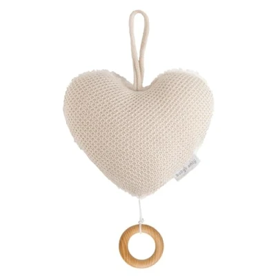 Abbildung von Baby&#039;s Only Herzförmige Spieluhr fur Babyzimmer Twinkle, Twinkle Little Star 25x22 cm für Jungen und Mädchen Sand