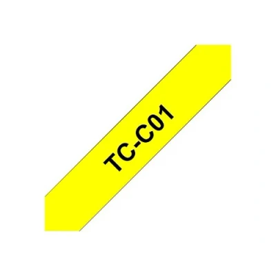 Abbildung von Brother TCC01 Schriftbandkassetten 12mm signal gelb/schwarz