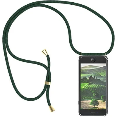 Abbildung von Handykette kompatibel mit OnePlus 6 Hülle Silikon Handy Kordel zum umhängen Smartphone Necklace Transparent Handyhülle Case Kette