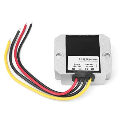 Abbildung von DC/DC Wandler, DC12V / 24V auf 5V 10A 50W Abwärtswandler Buck Spannungsreglermodul, IP68 Wasserdichter LKW Transformator Wandler Spannungswandler Konverter