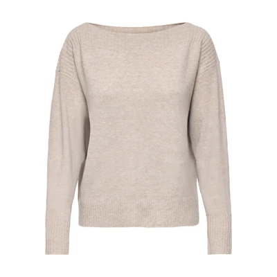 Abbildung von ONLY Onlglory LIFE BOAT NECK Strickpullover, Damen, Größe: XS, Humus