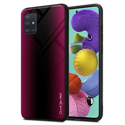 Abbildung von Cadorabo Hülle kompatibel mit Samsung Galaxy A51 4G / M40s Schutzhülle TPU Silikon Case Glas Slim Kratzfest Weiche Gummi Rundumschutz für in Pink