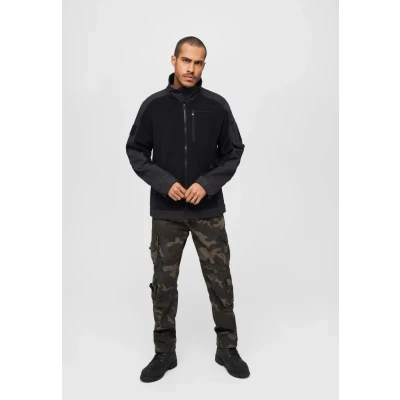 Abbildung von Brandit Fleece Ripstop Jacket, Farbe: black, Größe: 4XL