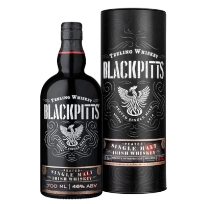 Abbildung von Teeling Blackpitts Peated Single Malt Irish Whiskey in Geschenkdose Noten von Barbecue Rauch, Nelken, Karamellbonbon und Orangenschale Whisky (1 x 0.7l)