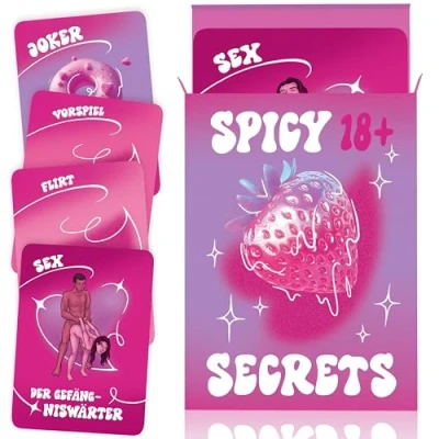 Abbildung von Spicy Secrets Paar Spiele für Paare, Erotik Sex Spielzeug Liebe Kartenspiel, Jahrestag Geschenk Ihn &amp; Sie, Partner Geschenke, Erotikspiele Freund, Kamasutra Sexspielzeug Pärchen Spiel