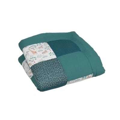Abbildung von ULLENBOOM Krabbeldecke für Baby 100x100 cm, 100% OEKO TEX Materialien, Made in EU, Dick &amp; weich gepolstert, Madagaskar ideal als Babydecke, Laufgittereinlage Spieldecke
