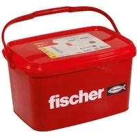 Abbildung von fischer Spreizdübel SX Plus 8 x 40, praktischer Eimer mit 1.200 Nylondübeln, Dübel für optimalen Halt bei Befestigungen in Beton, Vollziegel, Porenbeton, Hochlochziegel uvm.
