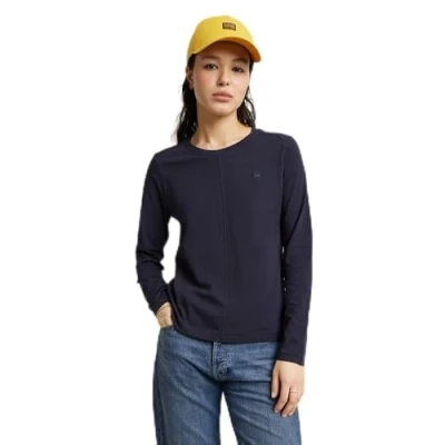 Abbildung von G STAR Front SEAM Langarmshirt, Damen, Größe: Large, Osaka blue